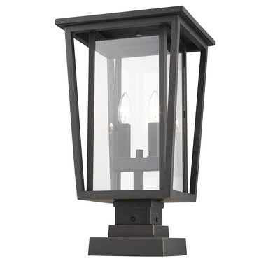 Seoul Outdoor Pier Light with Square Stepped Base