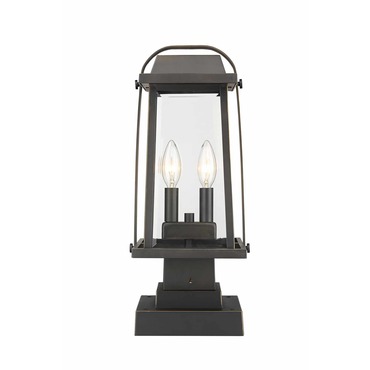 Millworks Square Outdoor Pier Light | Z-Lite at Lightology Millworks Square Outdoor Pier Light