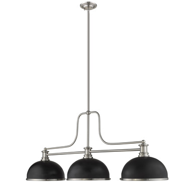 Melange Linear Pendant with Dome Metal Shades | Z-Lite at Lightology Melange Linear Pendant with Dome Metal Shades