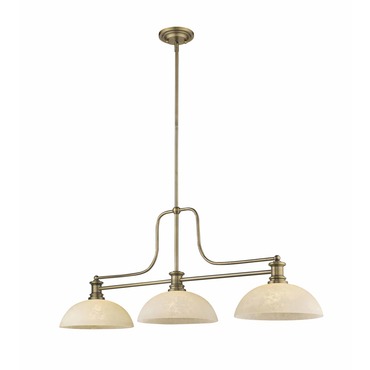 Melange Linear Pendant with Dome Glass Shades | Z-Lite at Lightology Melange Linear Pendant with Dome Glass Shades