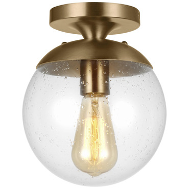 Leo Seeded Glass Semi Flush Ceiling Light | Visual Comfort Studio at Lightology Leo Seeded Glass Semi Flush Ceiling Light