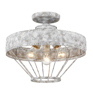 Ferris Semi Flush Ceiling Light | Golden Lighting at Lightology Ferris Semi Flush Ceiling Light