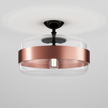 Futura Semi Flush Ceiling Light | Vistosi at Lightology Futura Semi Flush Ceiling Light
