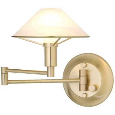 Aging Eye Glass Shade Swing Arm Wall Light