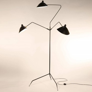 Serge Mouille 3 Arm Floor Lamp