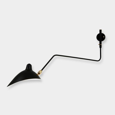 Serge Mouille Rotating Curved Arm Wall Sconce
