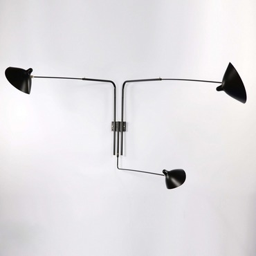 Serge Mouille Multi Rotating Arm Wall Sconce | Serge Mouille at Lightology Serge Mouille Multi Rotating Arm Wall Sconce