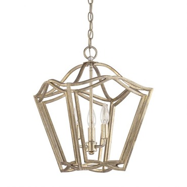 3-Lamp Winter Gold Pendant