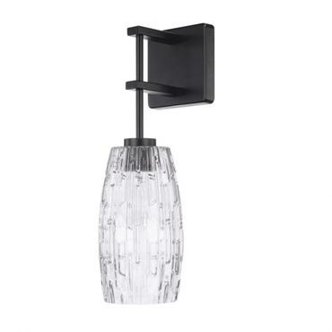 Embossed Glass Wall Sconce