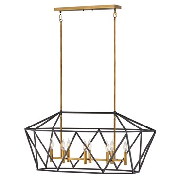 Theory Linear Chandelier | Hinkley Lighting at Lightology Theory Linear Chandelier
