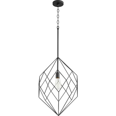 Hexagonal Cage Pendant | Quorum at Lightology Hexagonal Cage Pendant