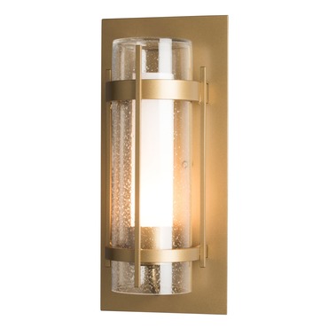 Banded Seeded Glass Outdoor Wall Sconce