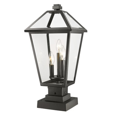 Talbot Pier Mount with Square Base | Z-Lite at Lightology Talbot Pier Mount with Square Base