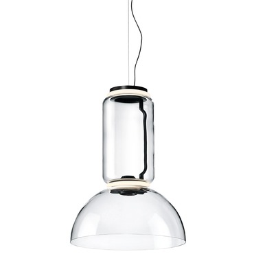 Noctambule Low Cylinder Pendant with Bowl | FLOS at Lightology Noctambule Low Cylinder Pendant with Bowl