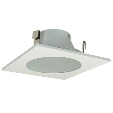 NL Series 4IN SQ Frosted Flat Lens Trim | Nora Lighting at Lightology NL Series 4IN SQ Frosted Flat Lens Trim