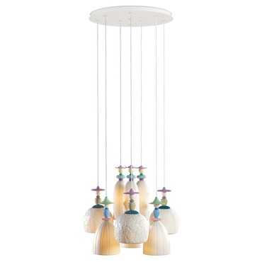 Mademoiselle Seaside Dreams Chandelier | Lladro at Lightology Mademoiselle Seaside Dreams Chandelier
