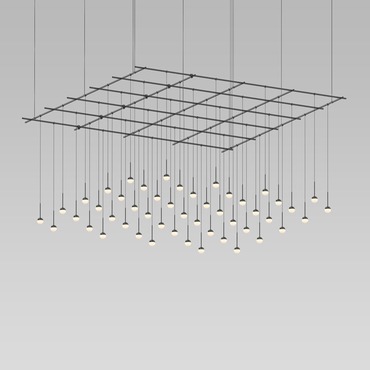 Suspenders Gridscape Pendant with Monoline Domed Ball Lights | SONNEMAN - A Way of Light at Lightology Suspenders Gridscape Pendant with Monoline Domed Ball Lights