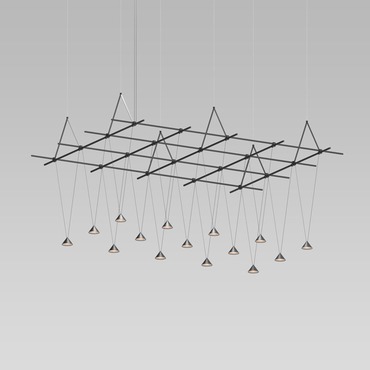 Suspenders 96X72 Truss Gridscape w/V-Line Cone Luminaires | SONNEMAN - A Way of Light at Lightology Suspenders 96X72 Truss Gridscape w/V-Line Cone Luminaires