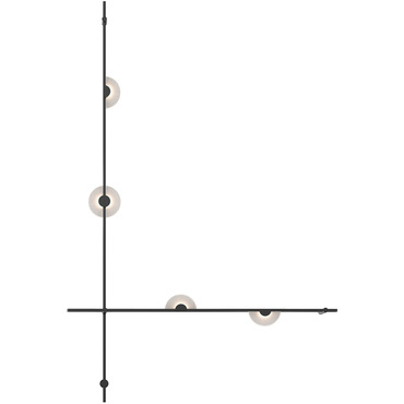 Suspenders 2-Bar Wall / Ceiling Light with Mezzaluna