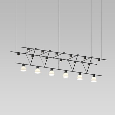 Suspenders Truss Triangle Pendant with Cylinder Lights | SONNEMAN - A Way of Light at Lightology Suspenders Truss Triangle Pendant with Cylinder Lights