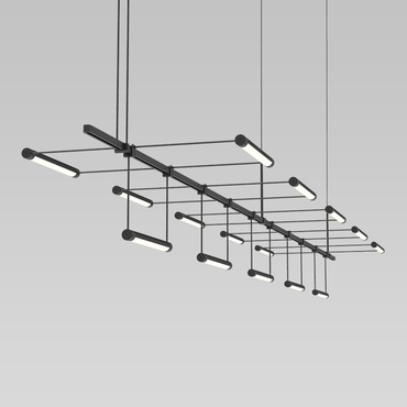 Suspenders Linear Pendant with Linear Rotational Luminaires