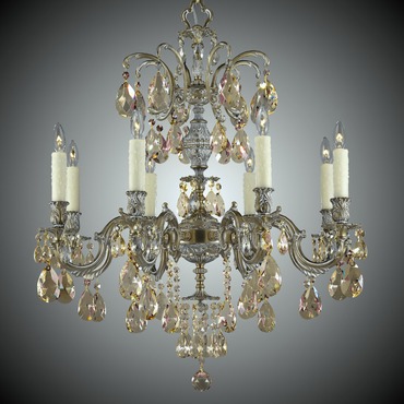 Marlena Chandelier | American Brass & Crystal at Lightology Marlena Chandelier