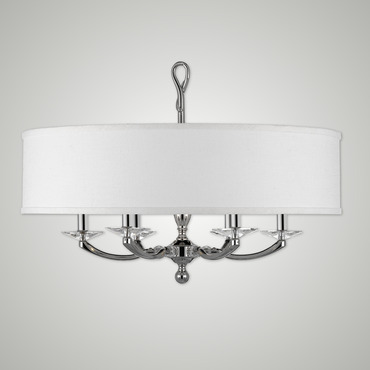 Kensington Shaded Chandelier | American Brass & Crystal at Lightology Kensington Shaded Chandelier