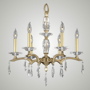 Kaya Chandelier | American Brass & Crystal at Lightology Kaya Chandelier