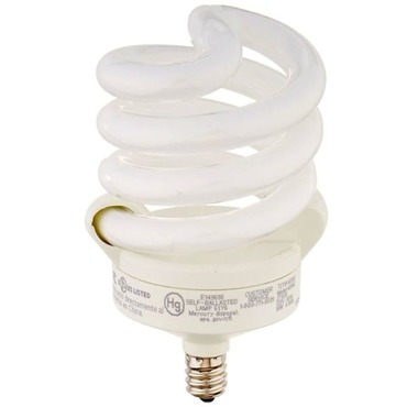 Spring Lamp CFL Candelabra Base 18W 120V 2700K 82CRI 1-PACK