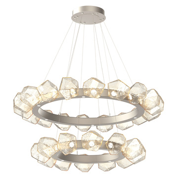 Gem Two Tier Radial Ring Chandelier | Hammerton Studio at Lightology Gem Two Tier Radial Ring Chandelier