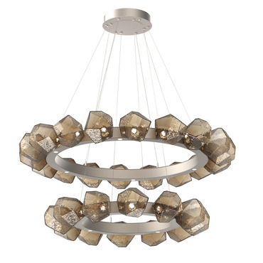 Gem Two Tier Radial Ring Chandelier | Hammerton Studio at Lightology Gem Two Tier Radial Ring Chandelier