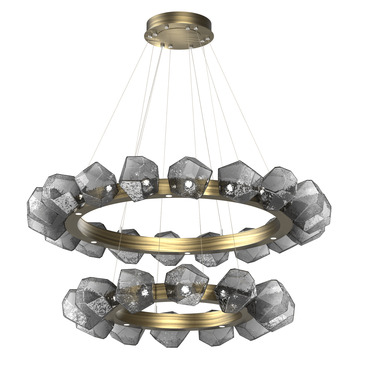 Gem Two Tier Radial Ring Chandelier | Hammerton Studio at Lightology Gem Two Tier Radial Ring Chandelier