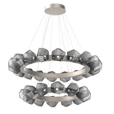 Gem Two Tier Radial Ring Chandelier | Hammerton Studio at Lightology Gem Two Tier Radial Ring Chandelier