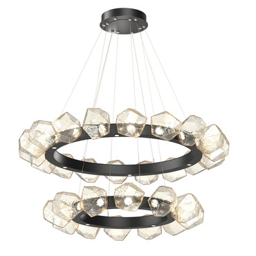 Gem Two Tier Radial Ring Chandelier | Hammerton Studio at Lightology Gem Two Tier Radial Ring Chandelier