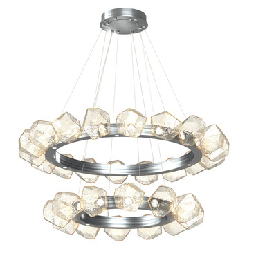 Gem Two Tier Radial Ring Chandelier | Hammerton Studio at Lightology Gem Two Tier Radial Ring Chandelier