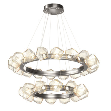 Gem Two Tier Radial Ring Chandelier | Hammerton Studio at Lightology Gem Two Tier Radial Ring Chandelier