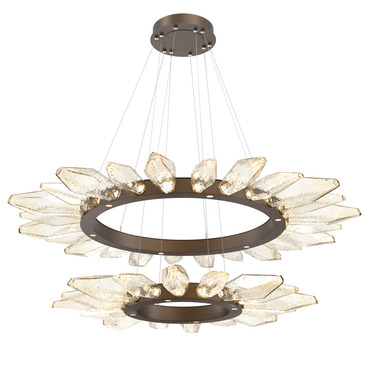 Rock Crystal Two Tier Radial Ring Pendant