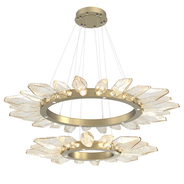 Rock Crystal Two Tier Radial Ring Pendant | Hammerton Studio at Lightology Rock Crystal Two Tier Radial Ring Pendant