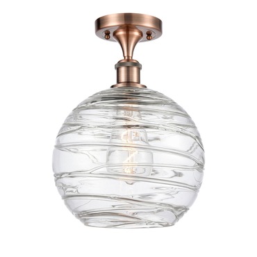 Deco Swirl Semi Flush Ceiling Light | Innovations Lighting at Lightology Deco Swirl Semi Flush Ceiling Light