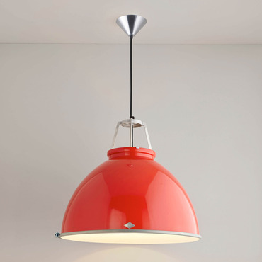 Titan Size 5 Pendant with Etched Glass Diffuser | Original BTC at Lightology Titan Size 5 Pendant with Etched Glass Diffuser