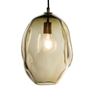 Wabi Long Pendant With Smoky Topaz Glass