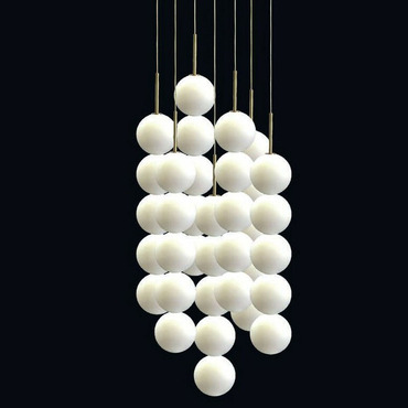 Abacus 7-Light Multi Light Pendant | Terzani USA at Lightology Abacus 7-Light Multi Light Pendant