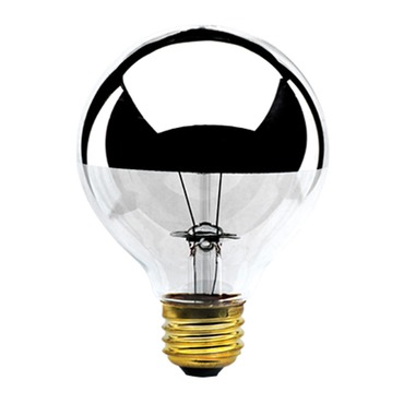G25 Med Base Half Chrome 40W 120V 6-PACK