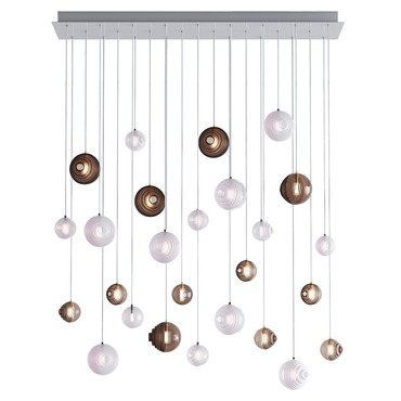 Dark & Bright Star Linear Chandelier | Bomma at Lightology Dark & Bright Star Linear Chandelier