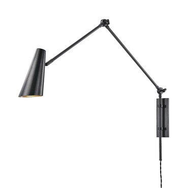 Lorne Swing Arm Plug-in Wall Sconce | Hudson Valley Lighting at Lightology Lorne Swing Arm Plug-in Wall Sconce