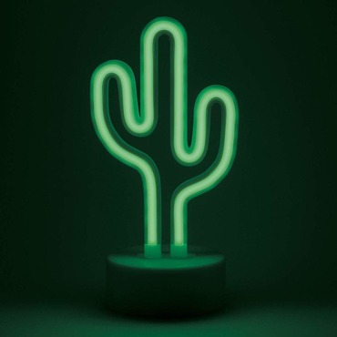Cactus Neon Desk Lamp By Amped Co, Lumo Snap Neon Cactus Table Lamp