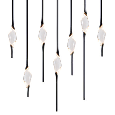 Il Pezzo 12 Staggered Long Chandelier | Il Pezzo Mancante at Lightology Il Pezzo 12 Staggered Long Chandelier