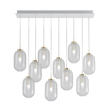 Lantern Linear Multi Light Chandelier | Bomma at Lightology Lantern Linear Multi Light Chandelier