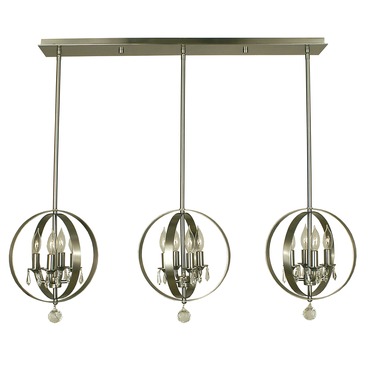 Constellation Linear Chandelier | Framburg at Lightology Constellation Linear Chandelier