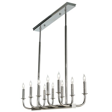Moderne Linear Chandelier | Framburg at Lightology Moderne Linear Chandelier